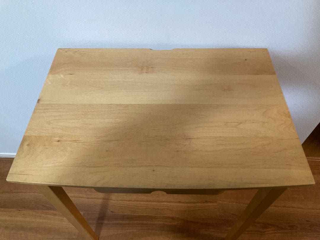 ナチュラルウッドテーブル 引き出し付き