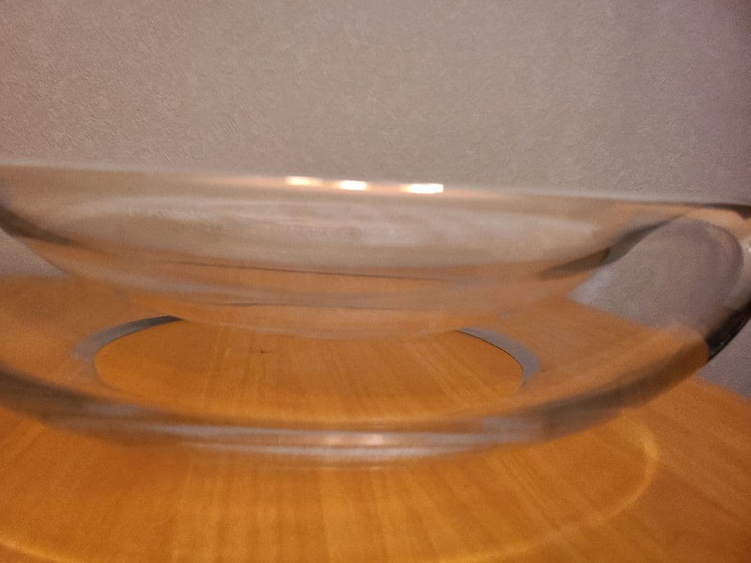 クリアガラス　花器/フルーツ器　直径30cmの大きめ