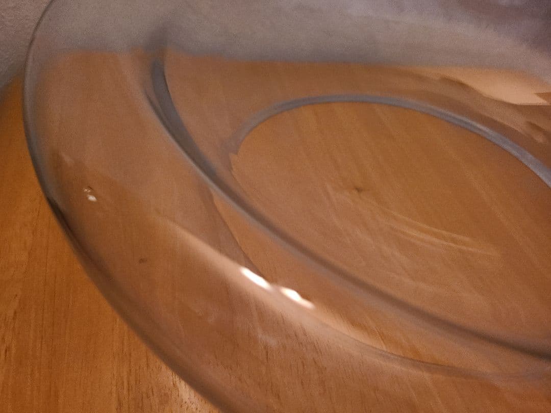 クリアガラス　花器/フルーツ器　直径30cmの大きめ