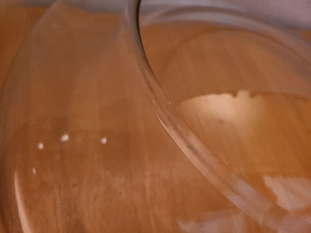 クリアガラス　花器/フルーツ器　直径30cmの大きめ