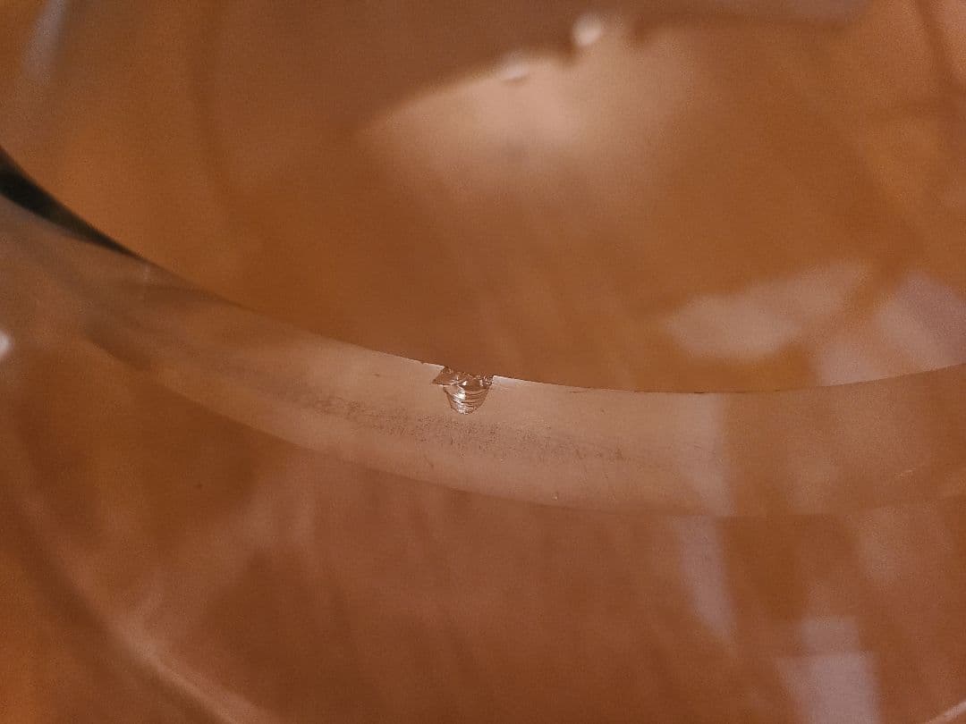 クリアガラス　花器/フルーツ器　直径30cmの大きめ