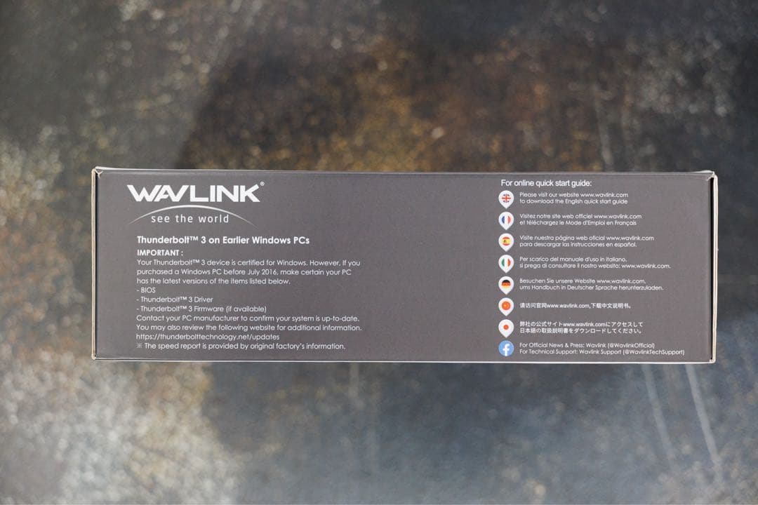 分配器・切替器 WAVLINK Thunderbolt 3 4K Docking Station