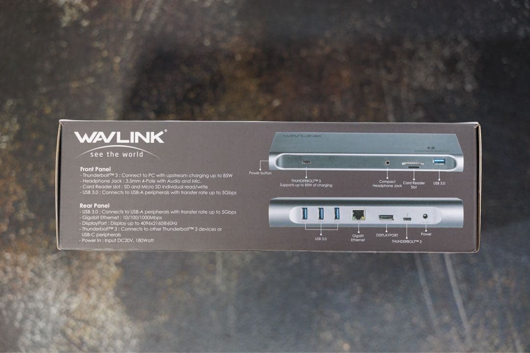 分配器・切替器 WAVLINK Thunderbolt 3 4K Docking Station
