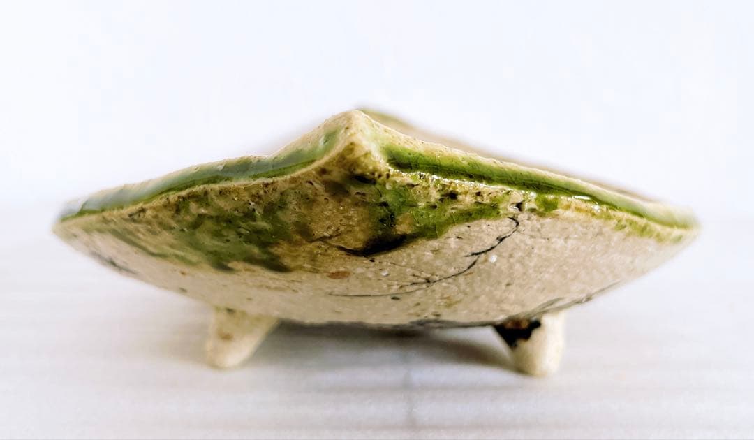 池田省吾　織部蝦蟇木の葉皿　織部　食器　飾り皿　皿　ぐい呑　新品未使用　本物保証