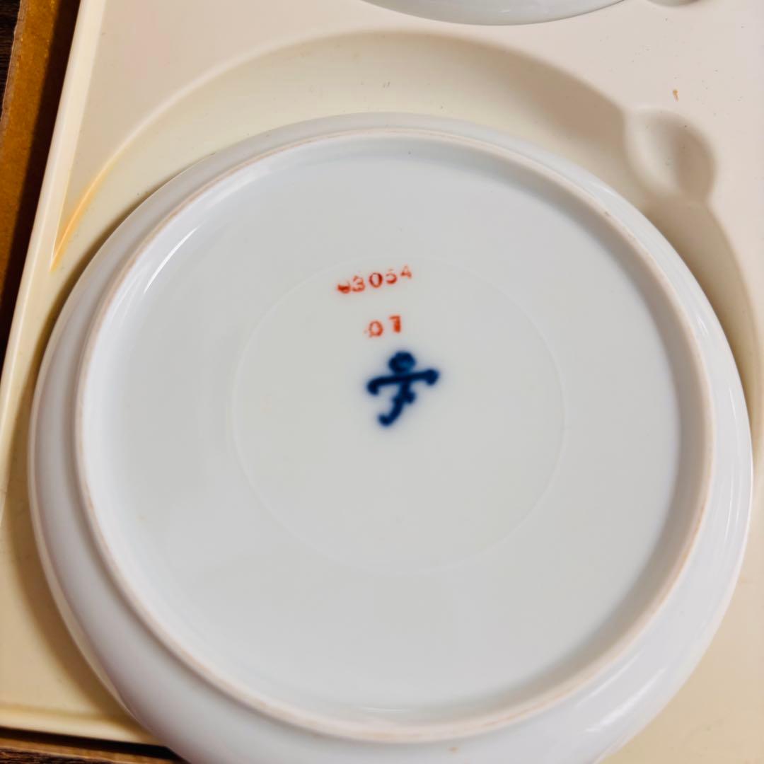 フュルステンベルク 帆船 小皿 6枚ドイツ名窯 中世ヨーロッパ 船絵皿 箱付