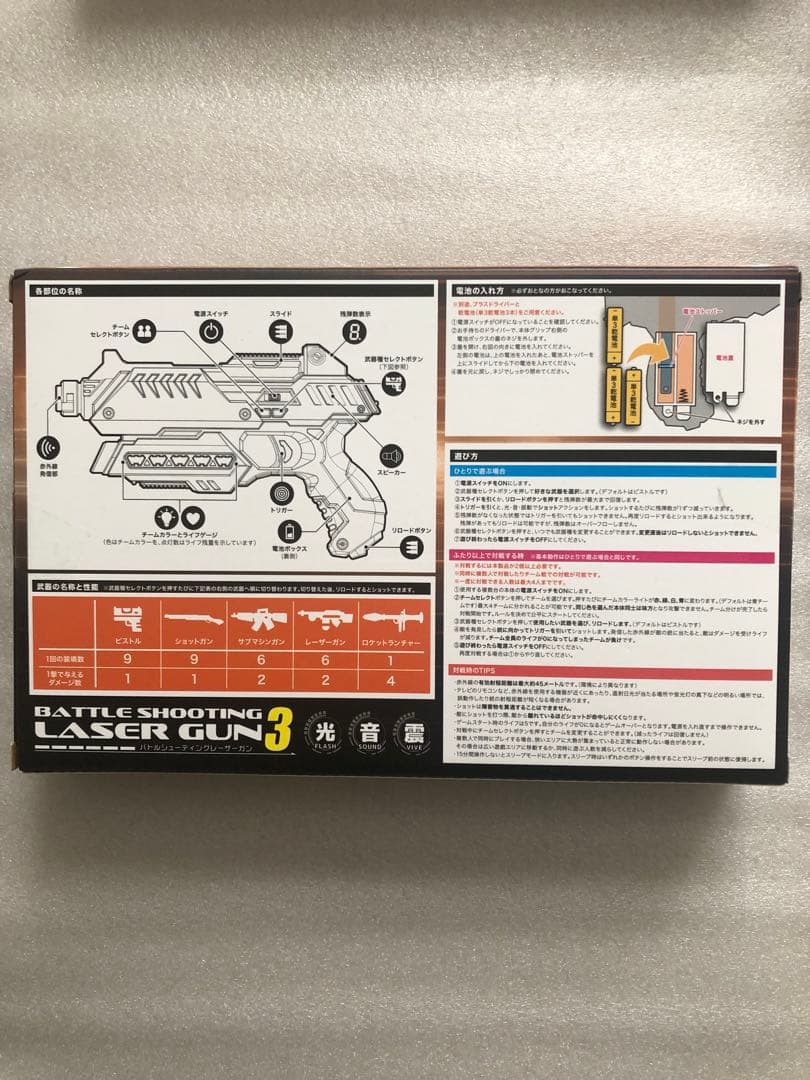 バトルシューティングレーザーガン3 の4色セット