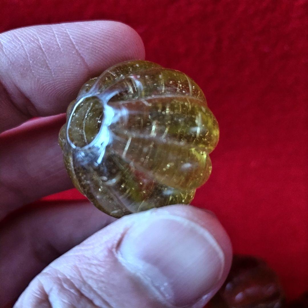 とんぼ玉 蜻蛉玉 黄色 まとめて五個