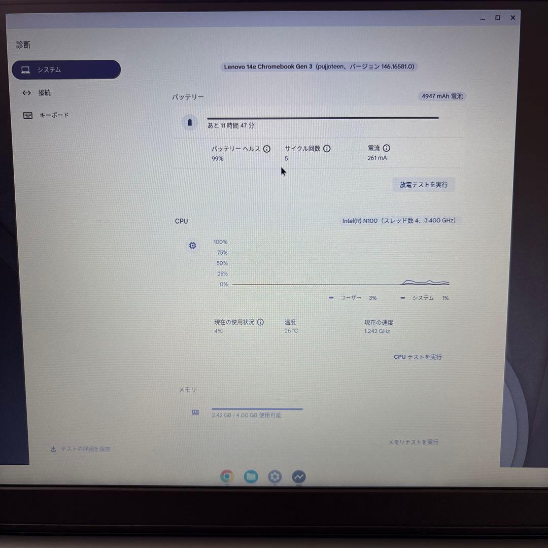 Lenovo 14e gen3 Chromebook SIM利用可