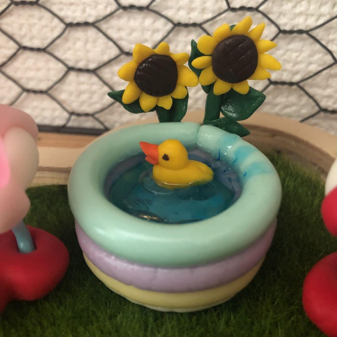 ハンドメイド　フォーチュンワンダ 用　あひる付きプール　撮影小物