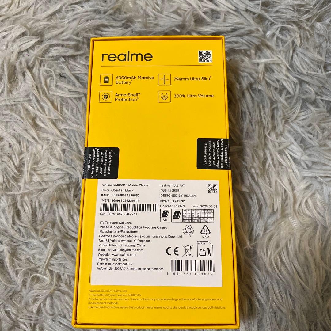 スマートフォン本体 realme Note 70T 4GB/256GB BEACH