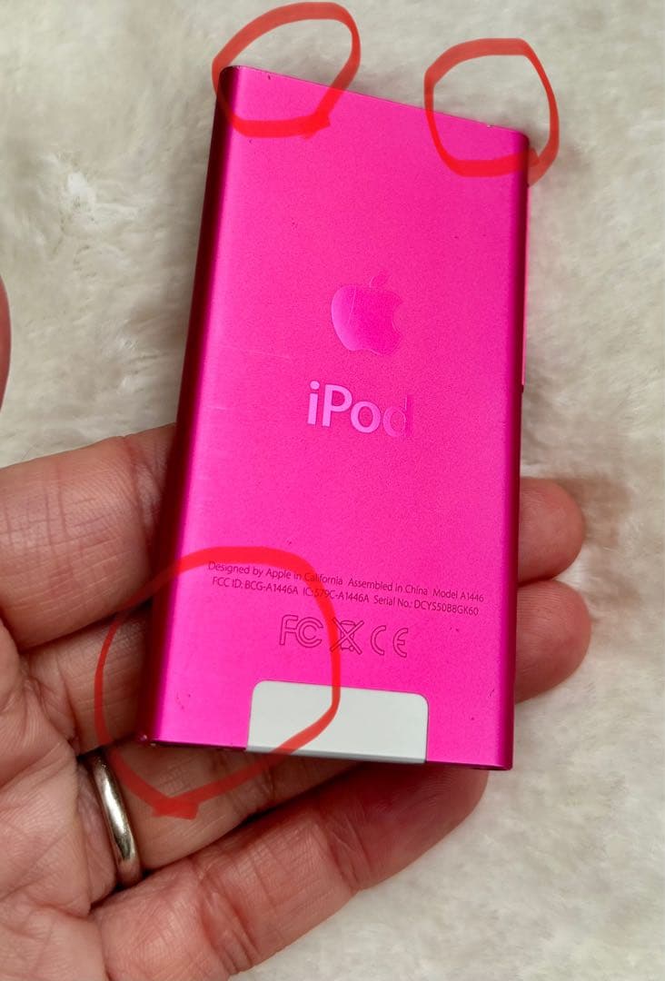 【マイク純正イヤホン付き】iPod nano 第7世代 ピンク