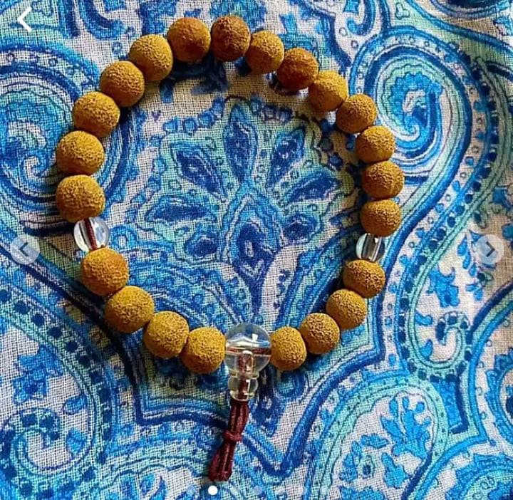 金運爆上げ 特別祈祷 特殊栴檀種子 水晶製 お念珠 青連院