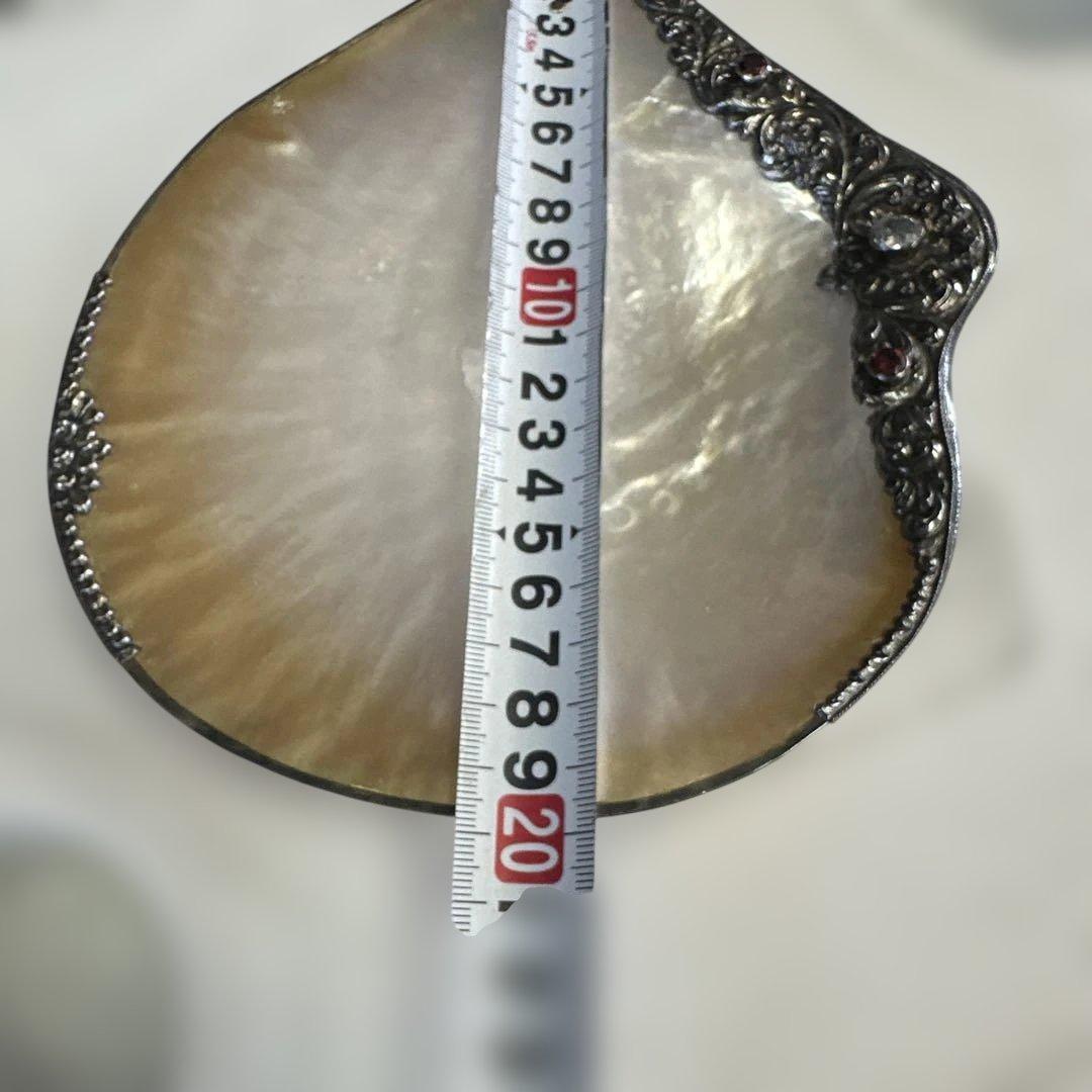 シルバー，銀，小物入り，真珠母貝の装飾皿