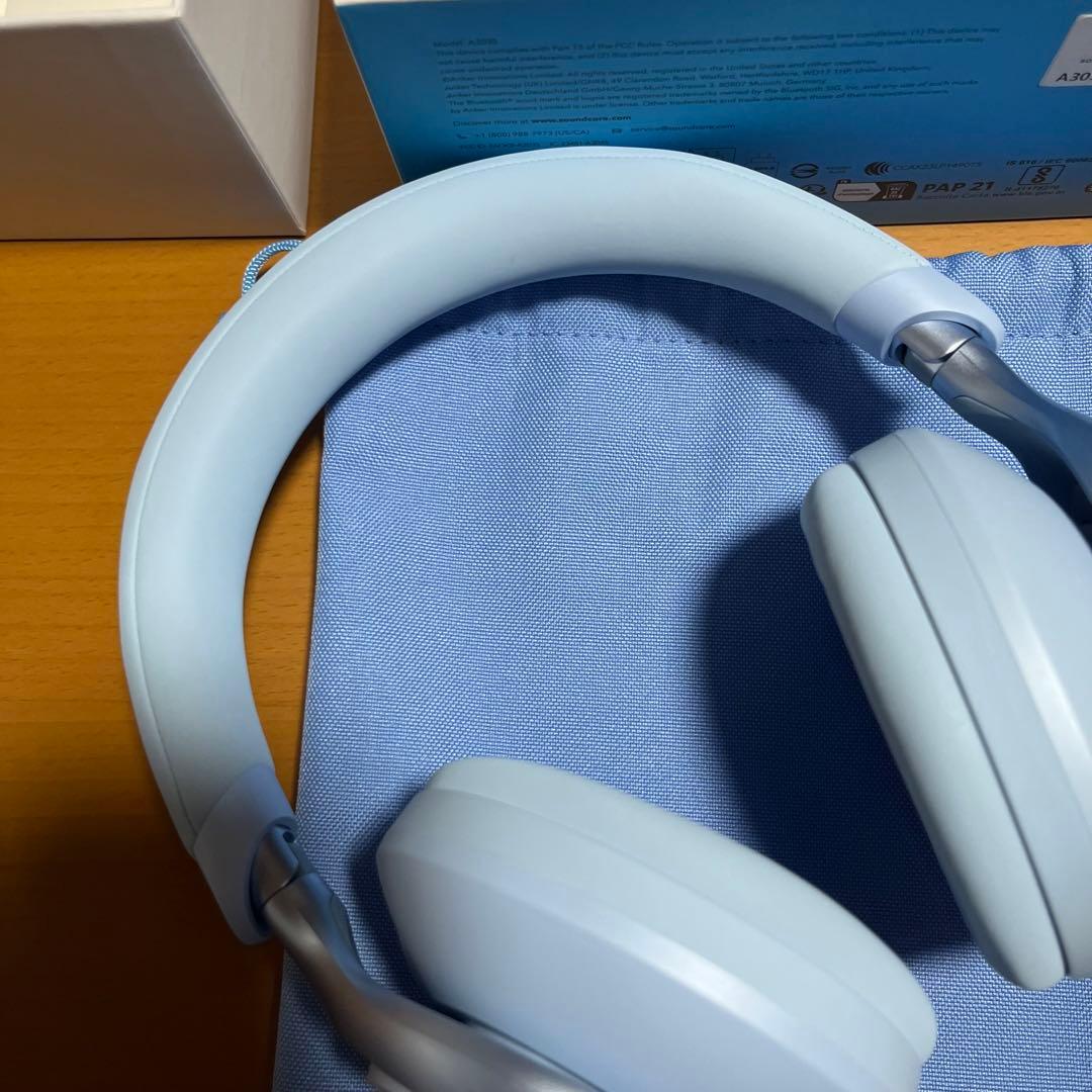 Anker soundcore Space One ワイヤレスヘッドホン　ブルー