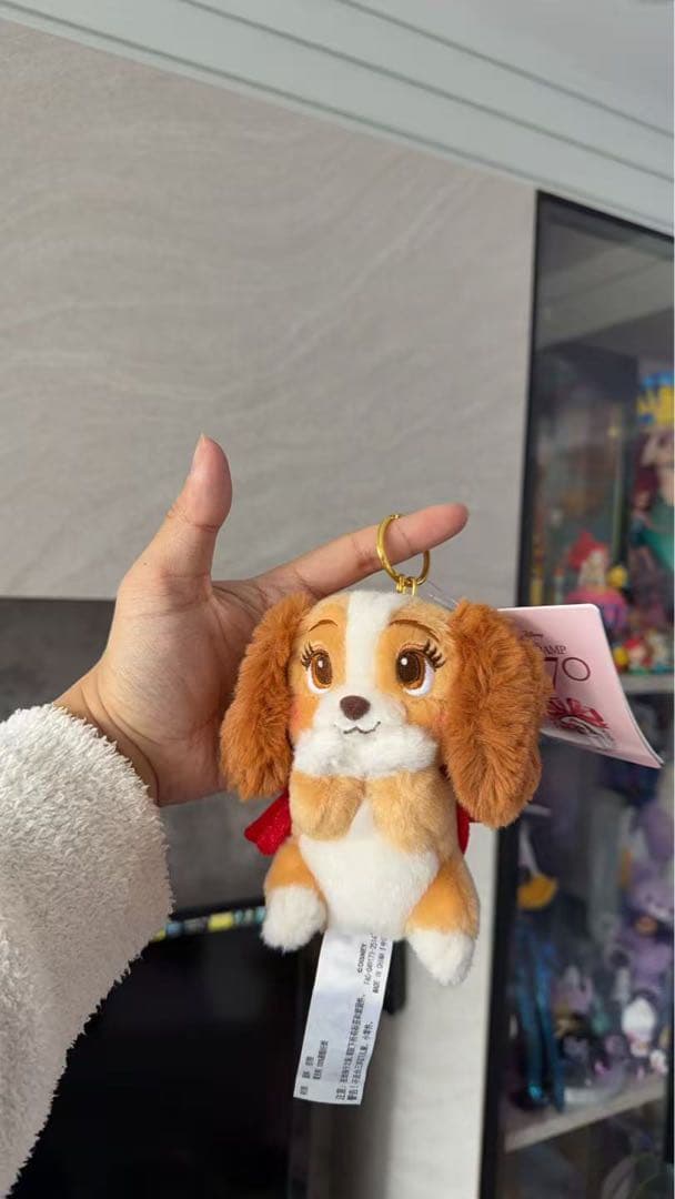 上海ディズニーストア正規品わんわん物語　70周年　レディ ぬいぐるみキーホルダー