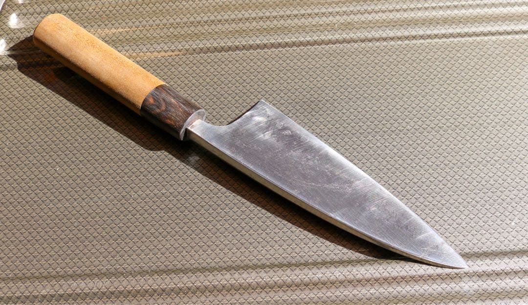 kikyu　有次 出刃包丁 約15,5cm 木柄 水牛口
