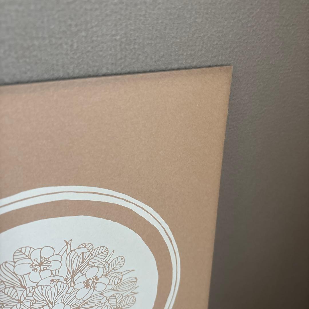 北欧暮らしの道具店　オリジナルポスター シルクスクリーン 北欧のお皿　額付き