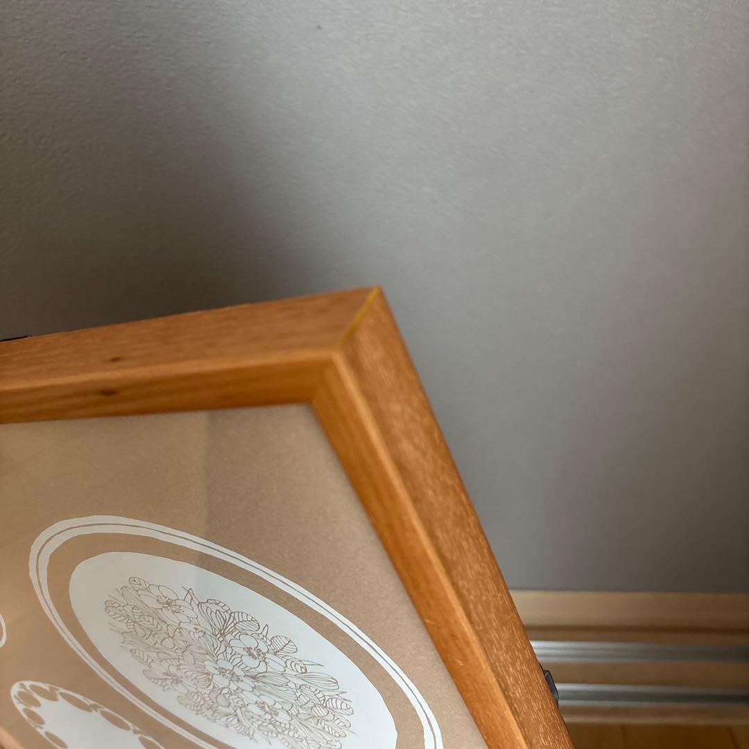 北欧暮らしの道具店　オリジナルポスター シルクスクリーン 北欧のお皿　額付き