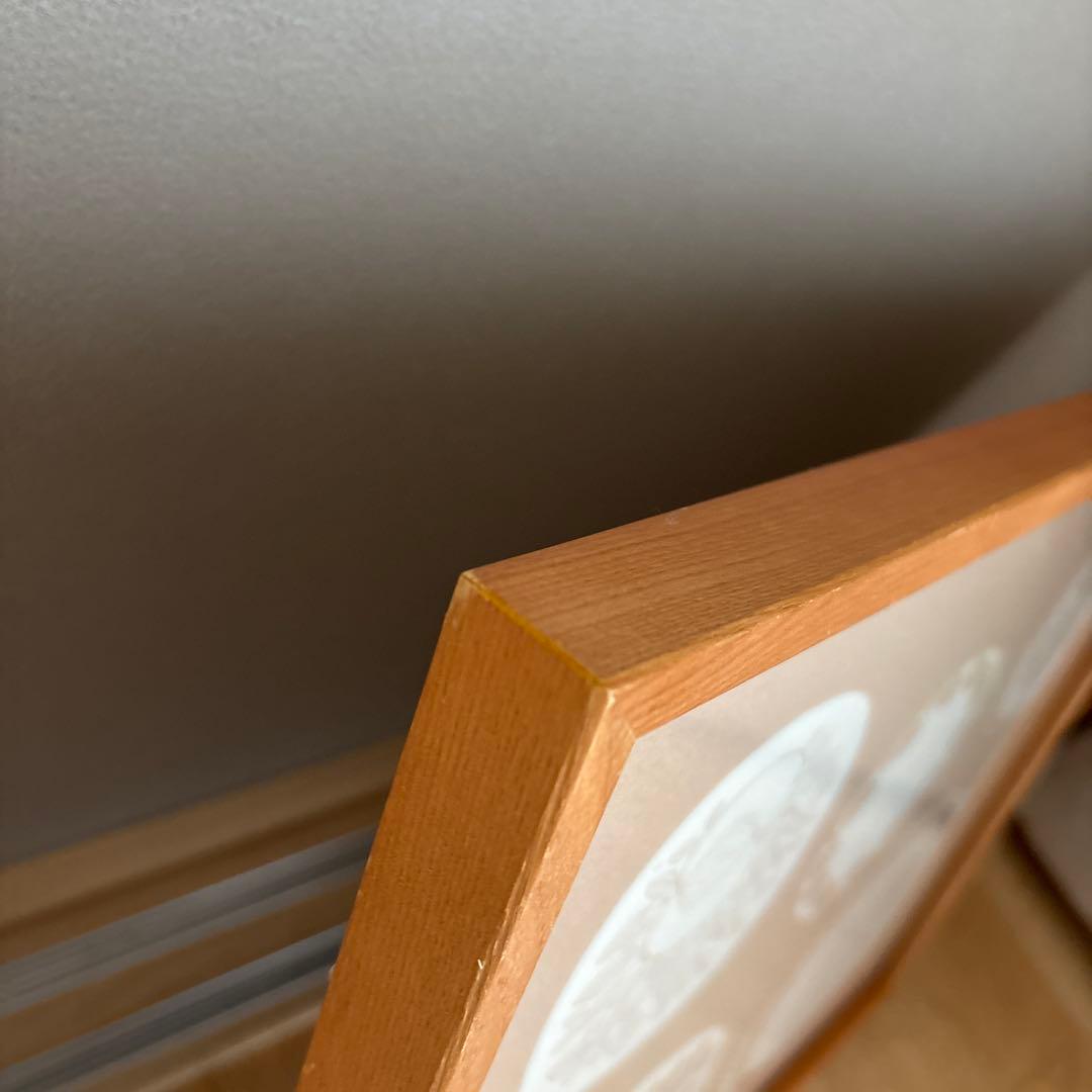 北欧暮らしの道具店　オリジナルポスター シルクスクリーン 北欧のお皿　額付き