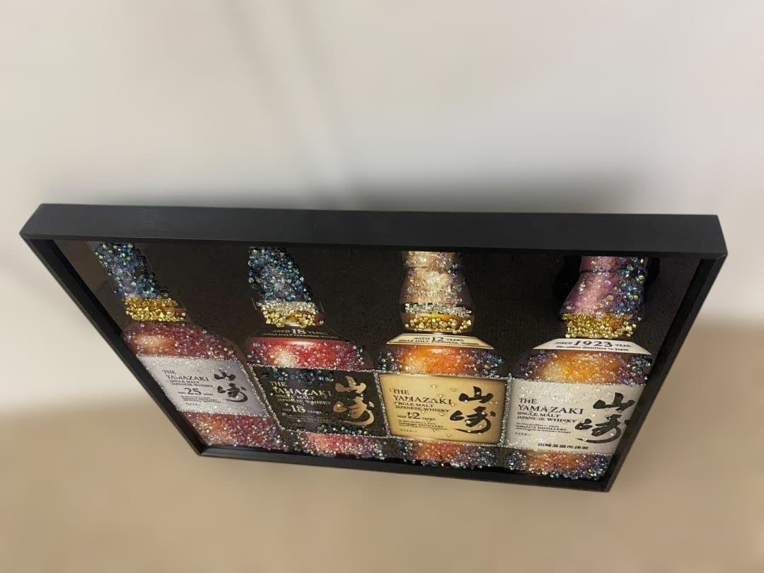 水晶絵　山崎　ウイスキー　ウィスキー　アートパネル　絵　絵画　額絵　額縁　アート
