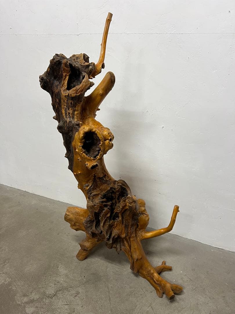 天然木 根流木 特大 高さ90cm 花台 飾り台 古木 剥製 インテリア