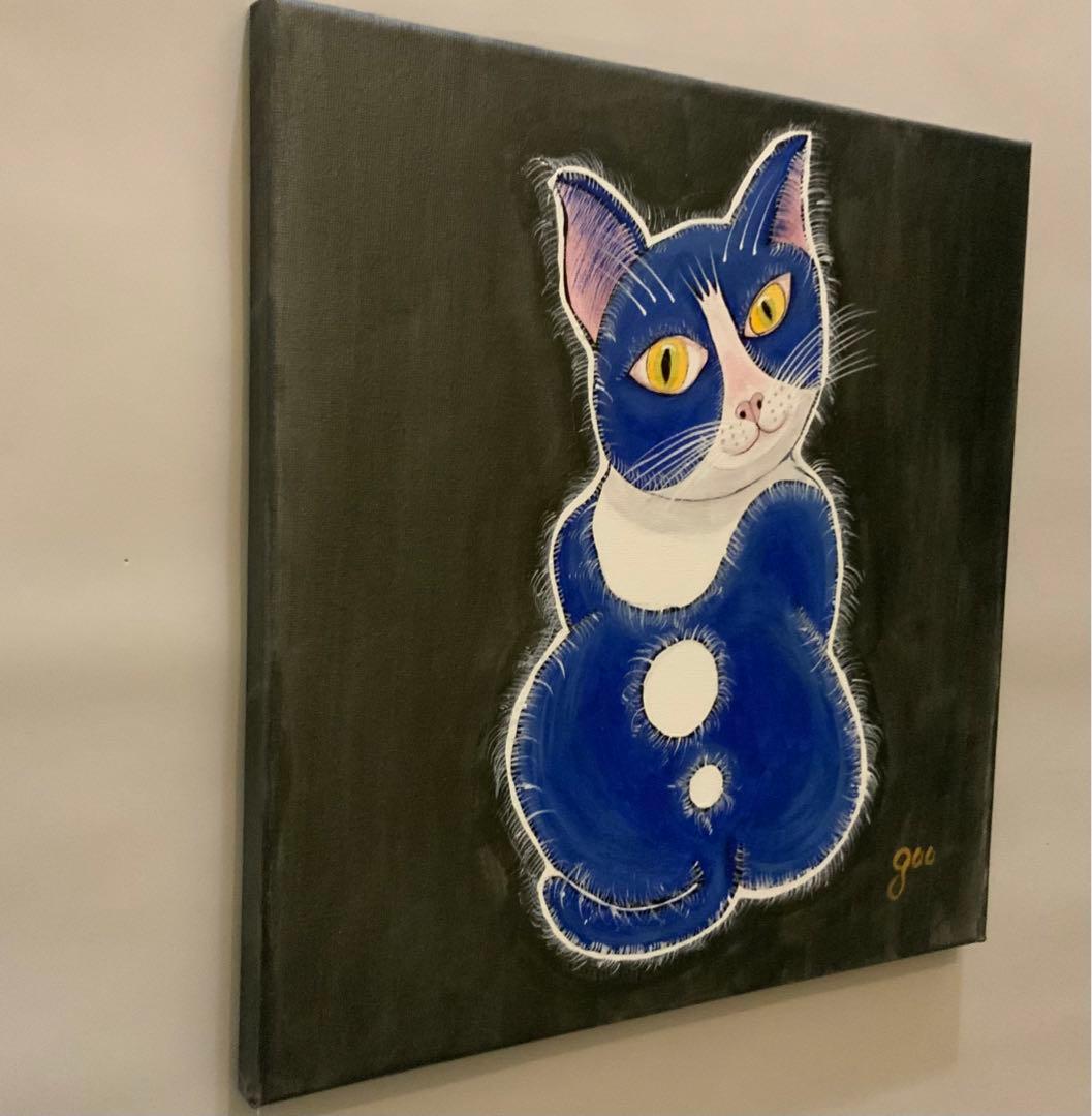 各種公募展入選作家による現代アート作品　『ブルーキャット　NO.6』