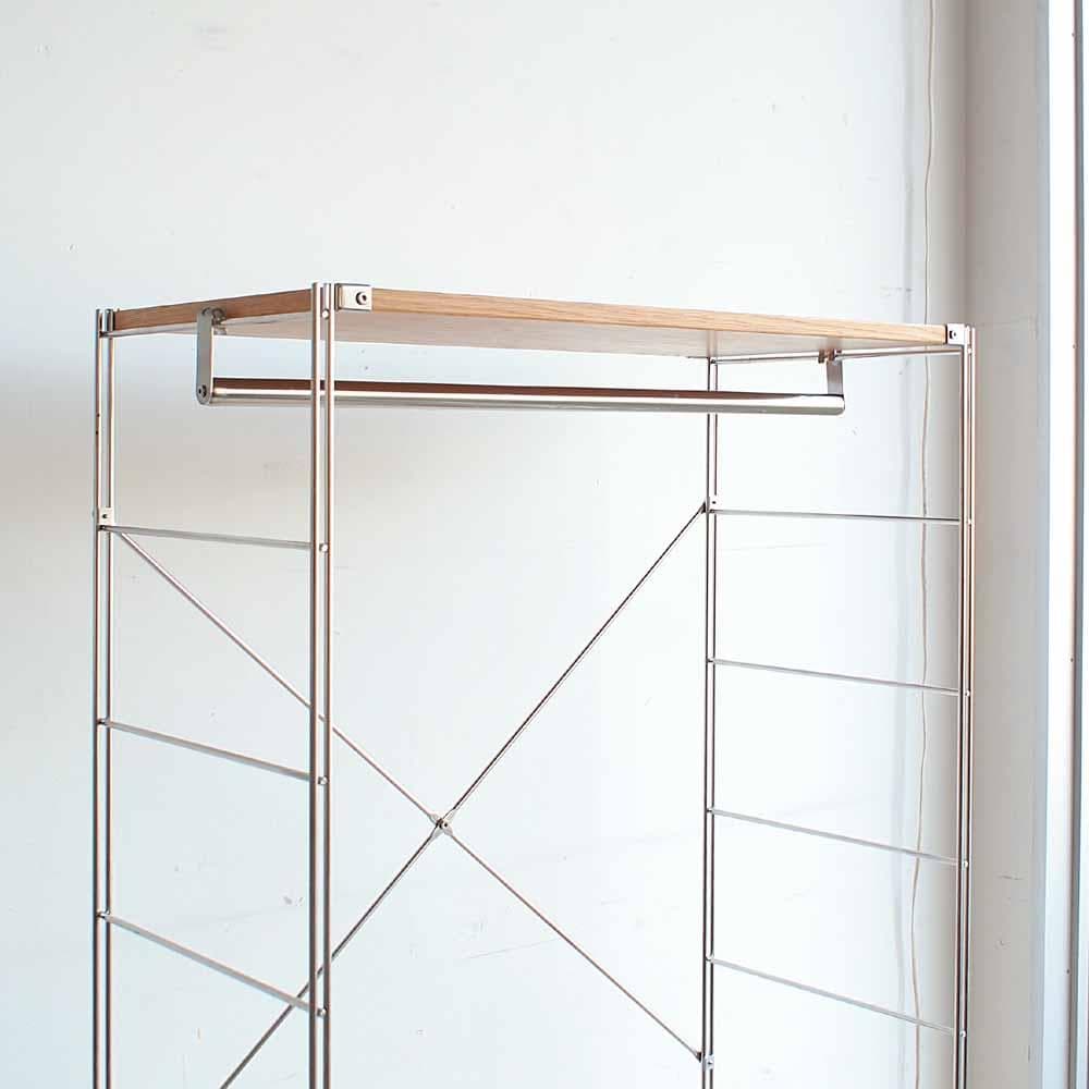 無印良品/MUJI オーク材 ステンレスユニットシェルフ ZR24335