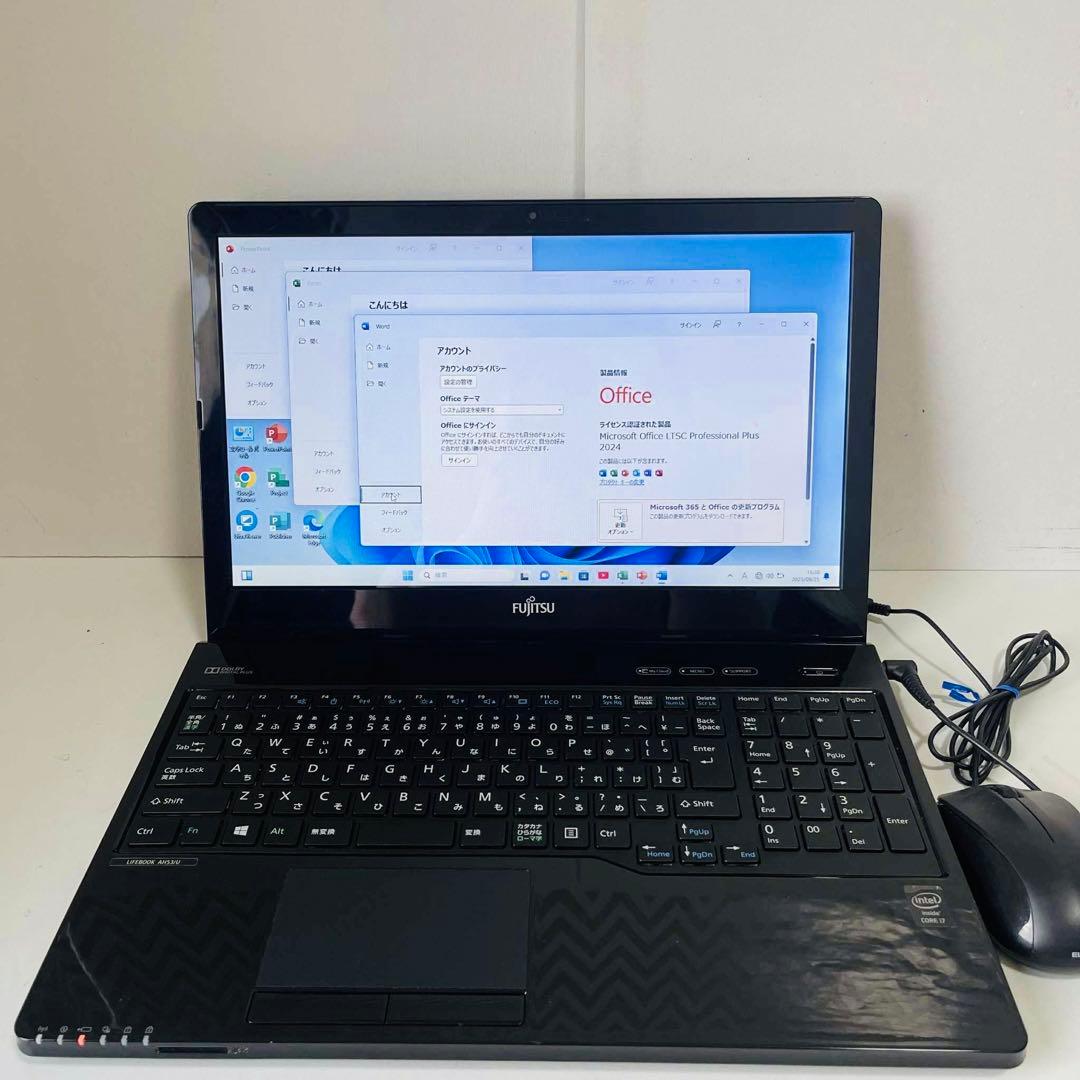 T404 Fujitsuノートパソコン i7メモリ8G高速 Windows11