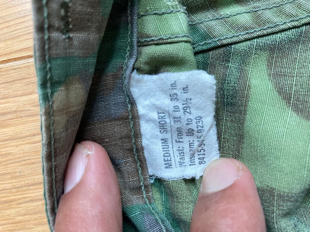 【グリーンリーフパターン】米軍　ジャングルファティーグ　上下セット　ベトナム戦争