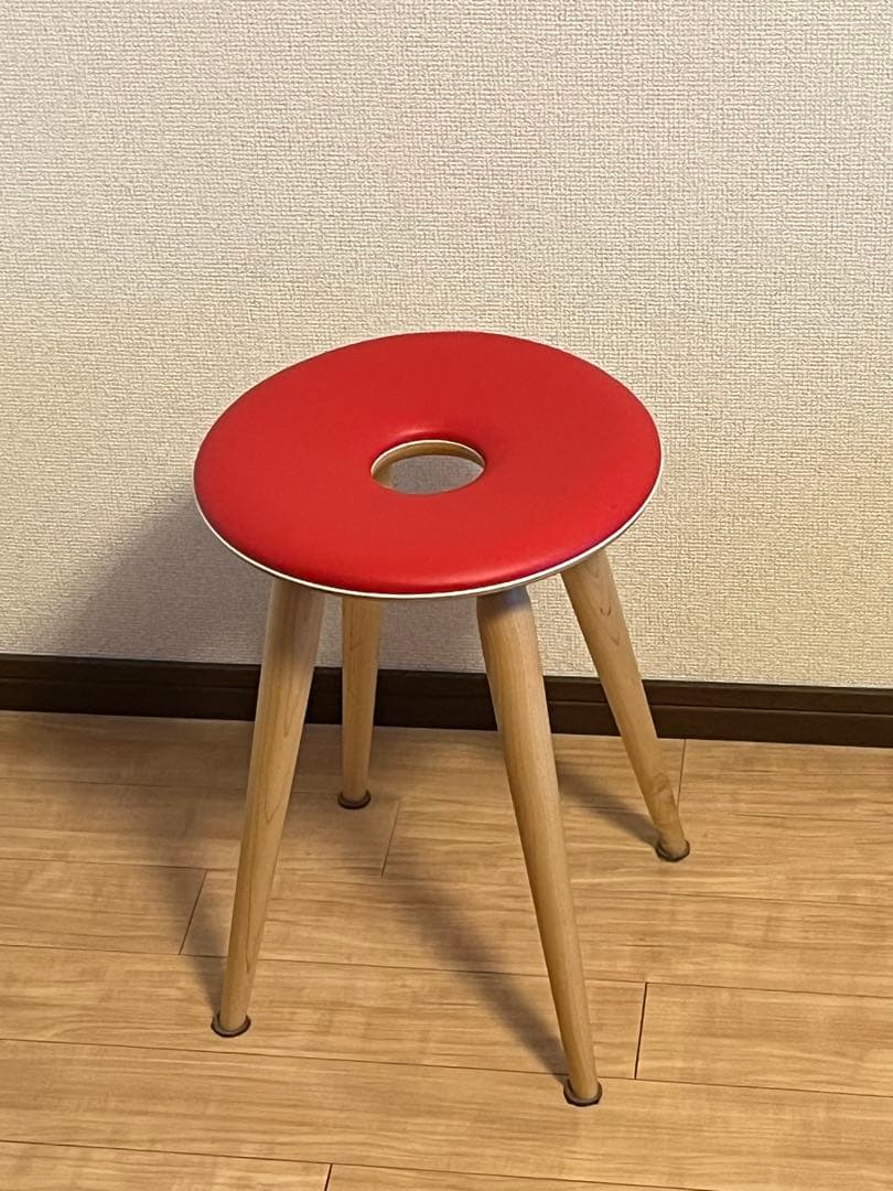 天童木工 リングスツール（レッド）