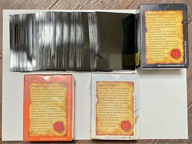 ヴィンテージ Dragon Shield スリーブ オレンジ 白 未開封