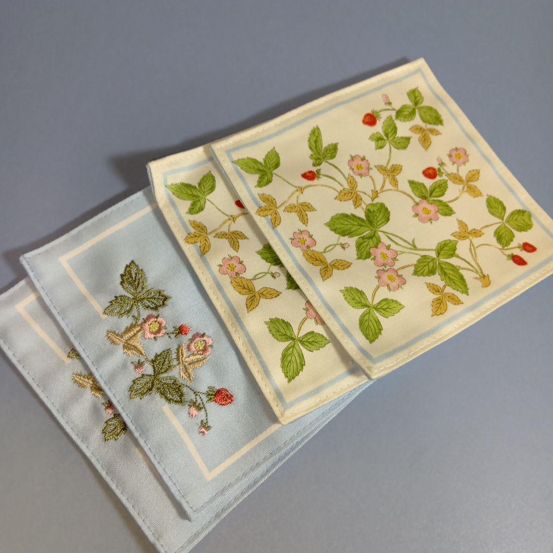 新品未使用 ウェッジウッド　テーブルクロス　ブループラム　コースター5枚付 廃盤