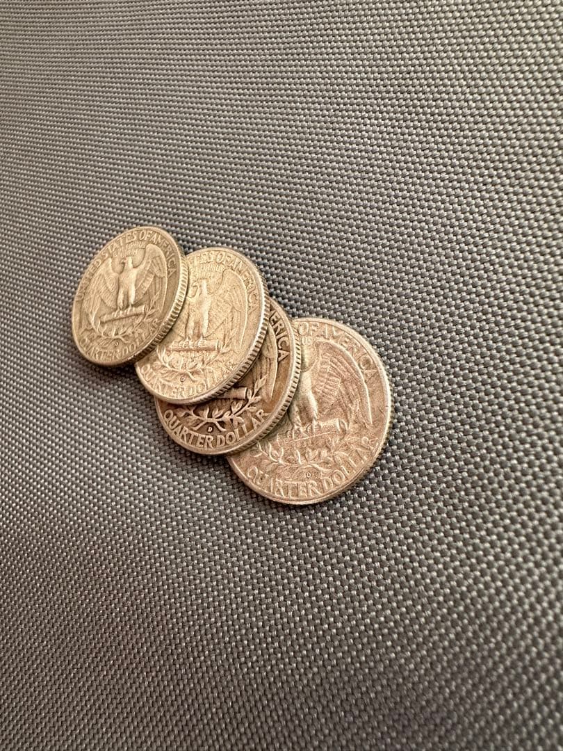 ブ*ー様 クォーターダラー　旧硬貨　銀貨　4枚