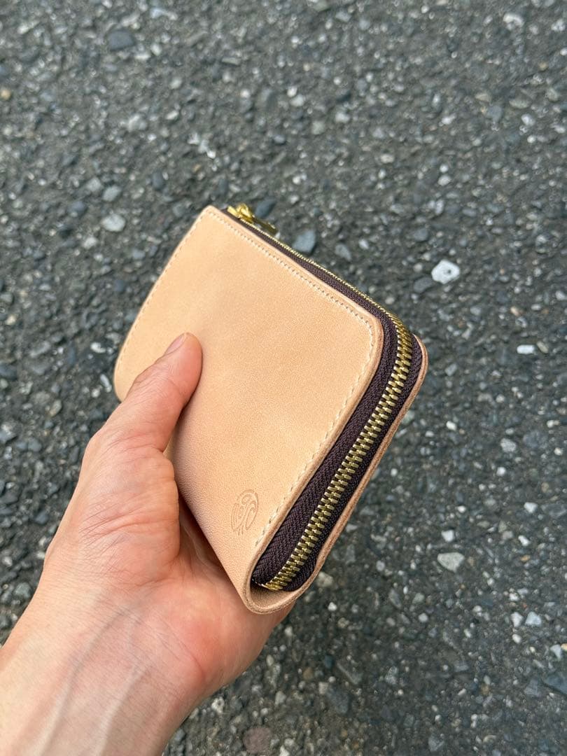【栃木レザー】シンプル×コンパクト L字ファスナー長財布