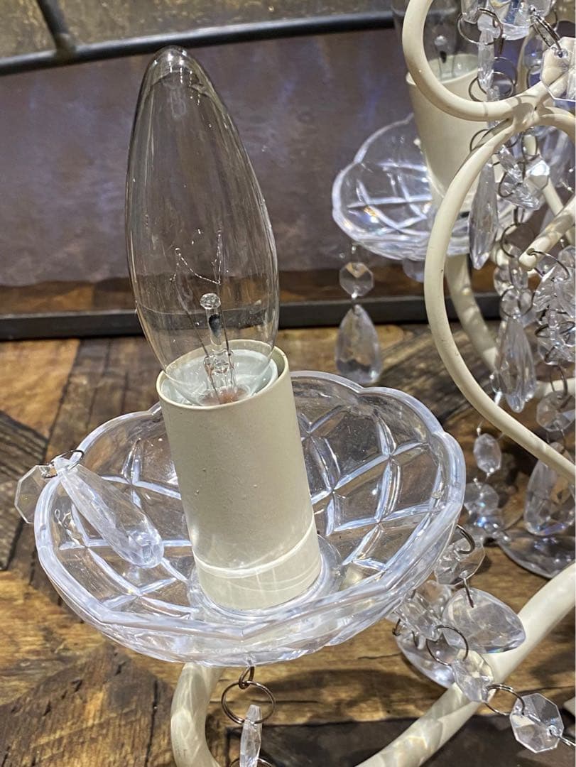 シャンデリア 天井照明 インテリア 姫系 ロココ調 白家具 アンティーク