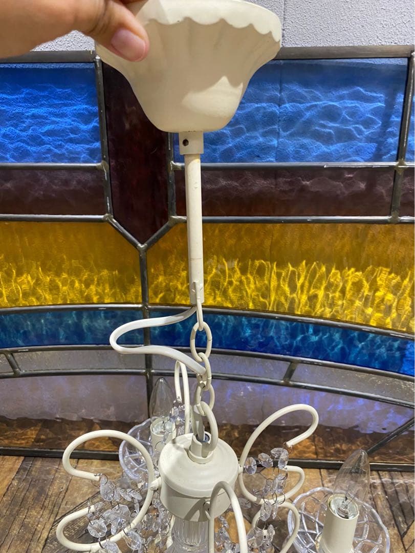 シャンデリア 天井照明 インテリア 姫系 ロココ調 白家具 アンティーク