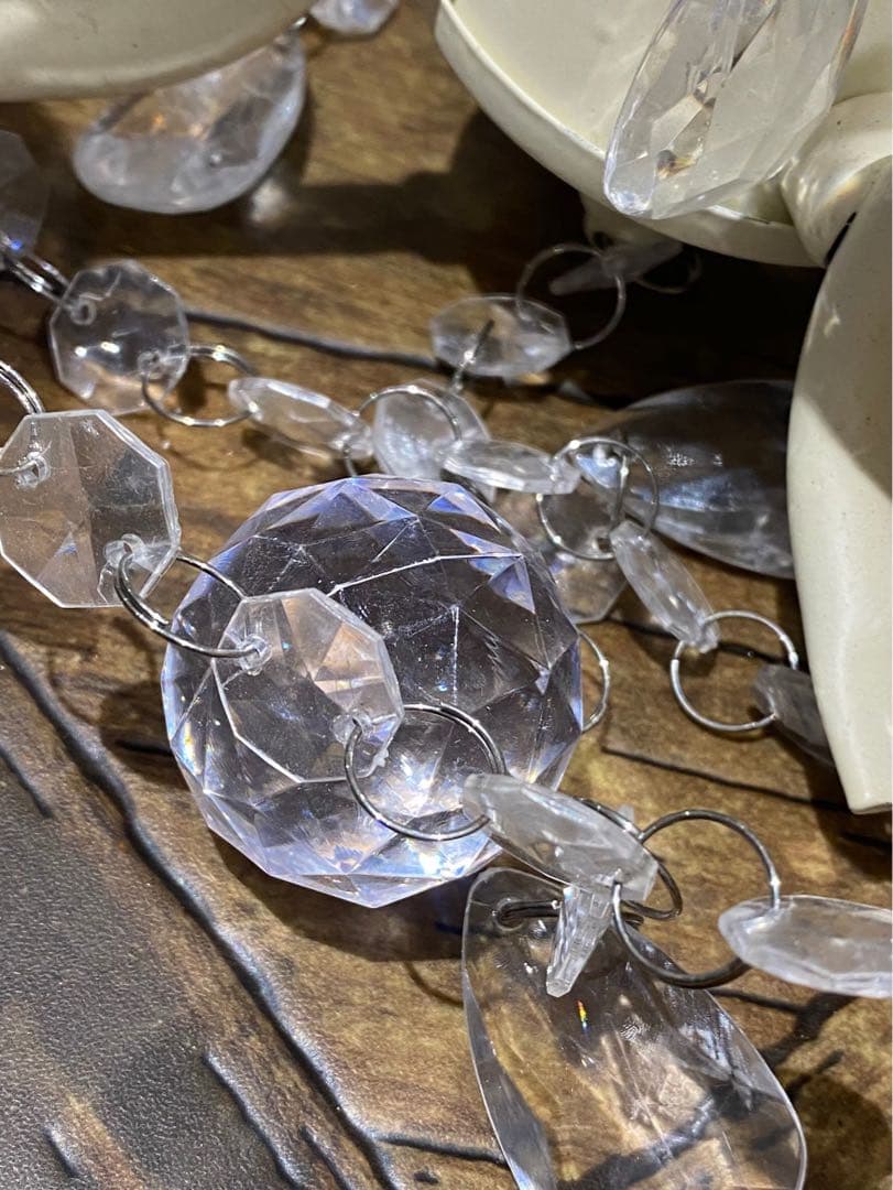 シャンデリア 天井照明 インテリア 姫系 ロココ調 白家具 アンティーク