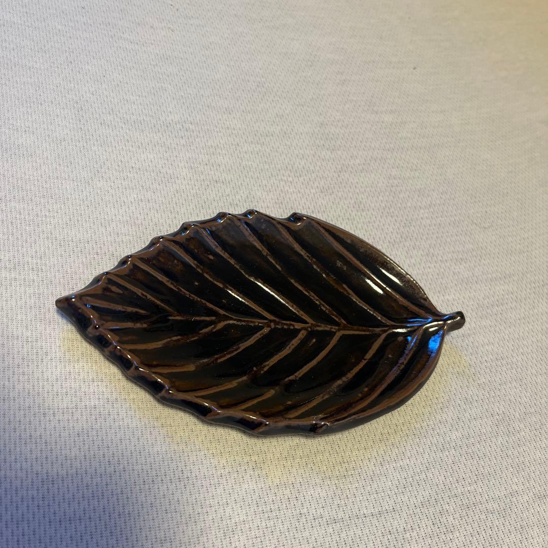 丹波立杭焼焼　木の葉皿　5枚