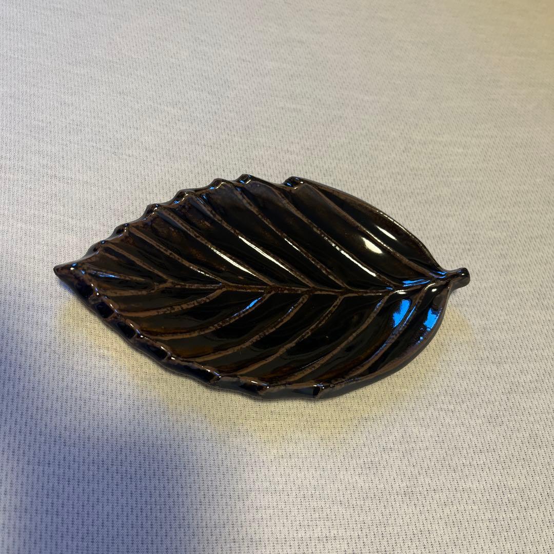 丹波立杭焼焼　木の葉皿　5枚