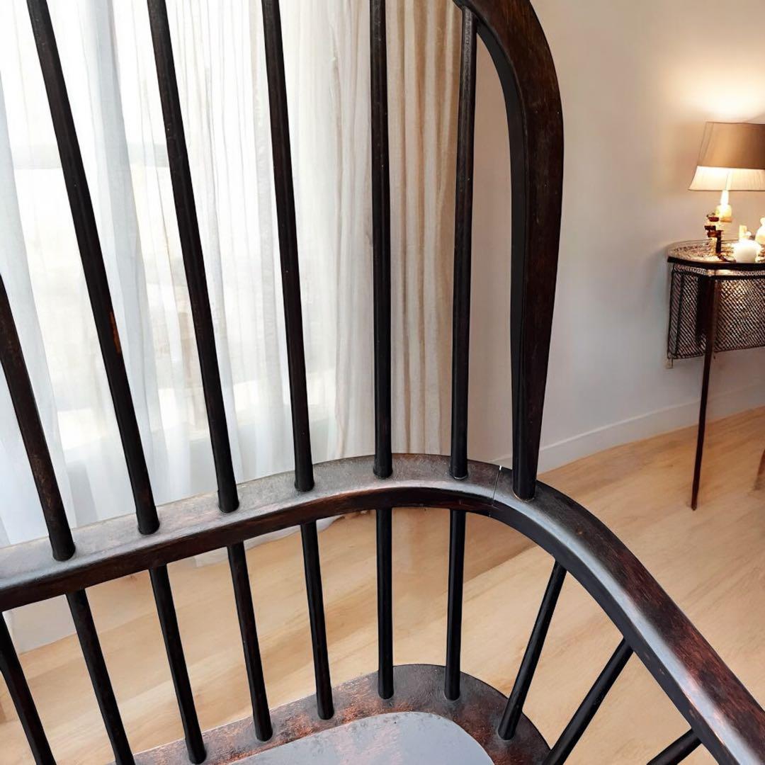 松本民芸家具 #513 長ウィンザーチェア 和モダン ベンチ 三人掛