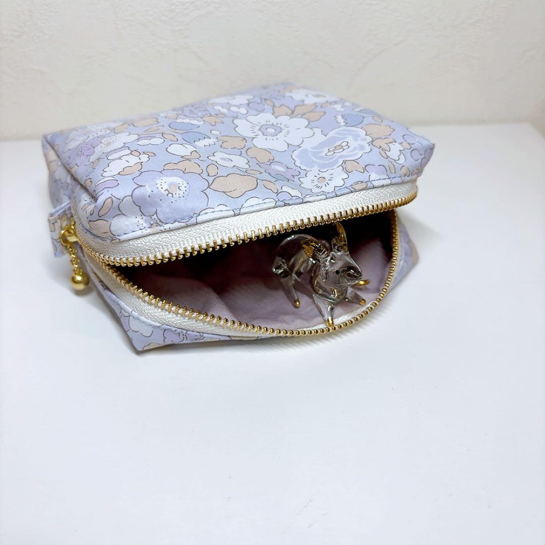 リバティ ボックスポーチ&ポケットティシュケース&丸い巾着❤︎ベッツィ琥珀糖❤︎