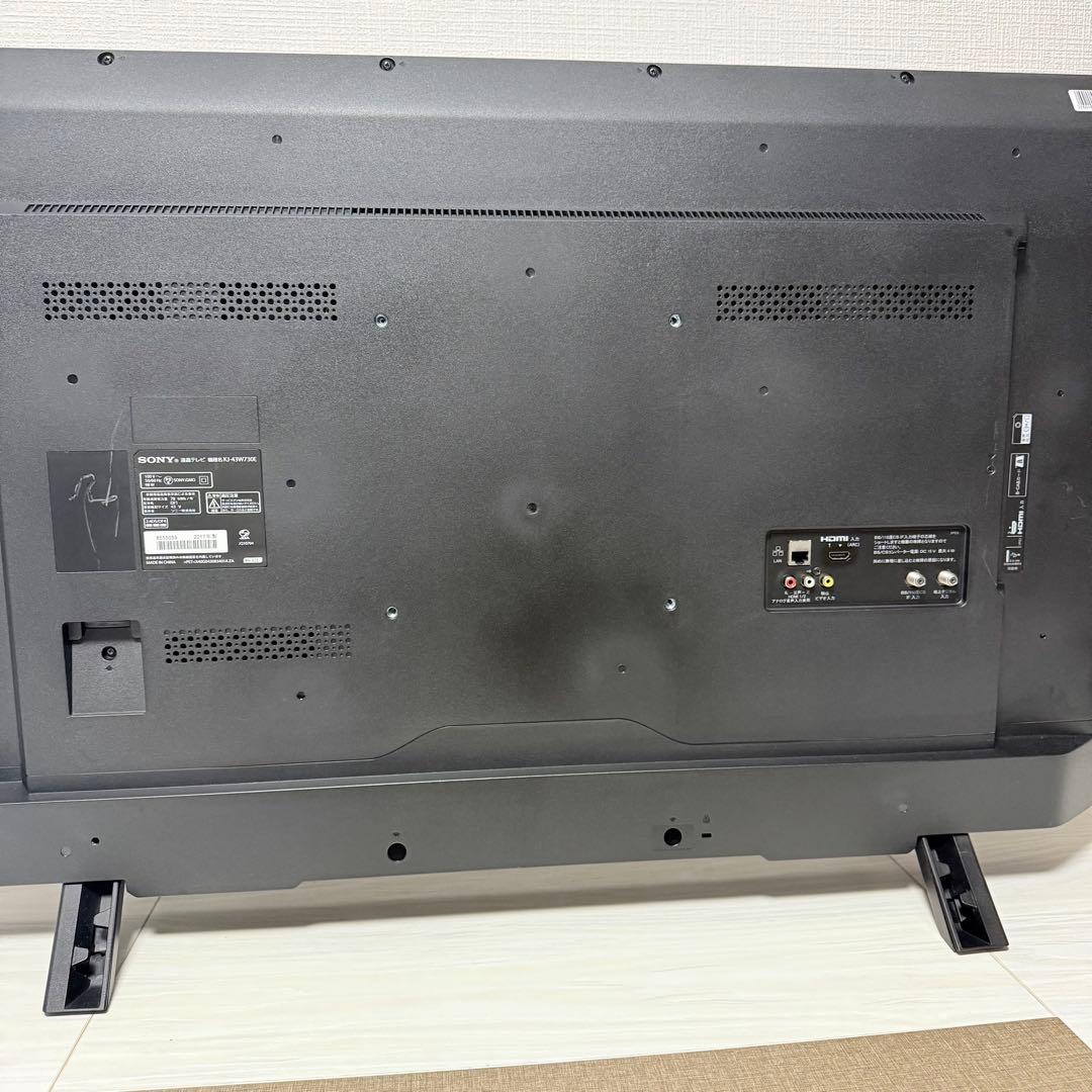 ネットフリックス可！SONY ソニー　テレビ　KJ-43W730E　17年製美品