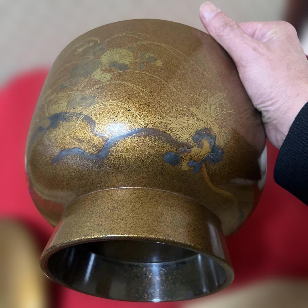 時代骨董品　古美術　梨子地蒔絵御菓子器