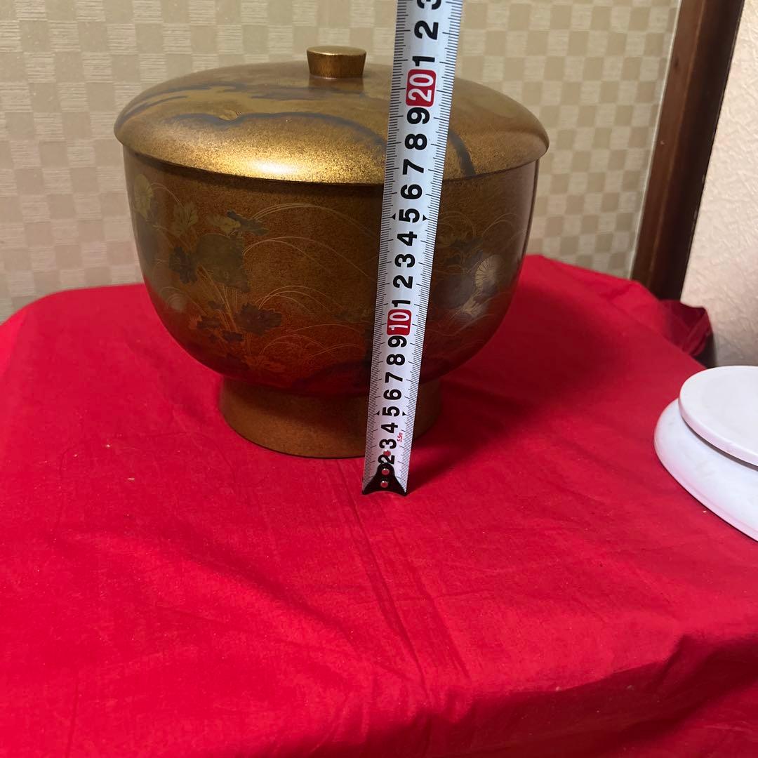 時代骨董品　古美術　梨子地蒔絵御菓子器