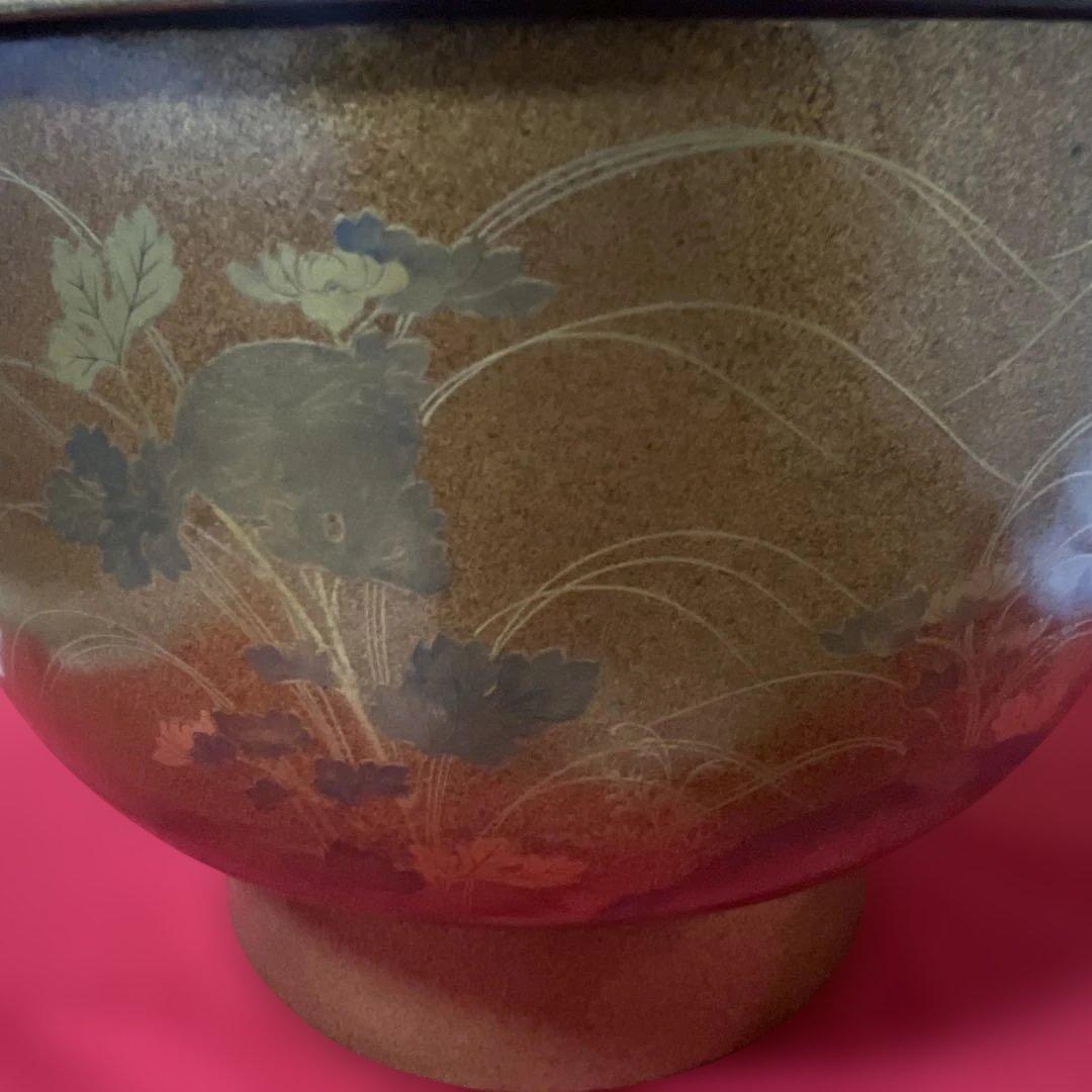時代骨董品　古美術　梨子地蒔絵御菓子器