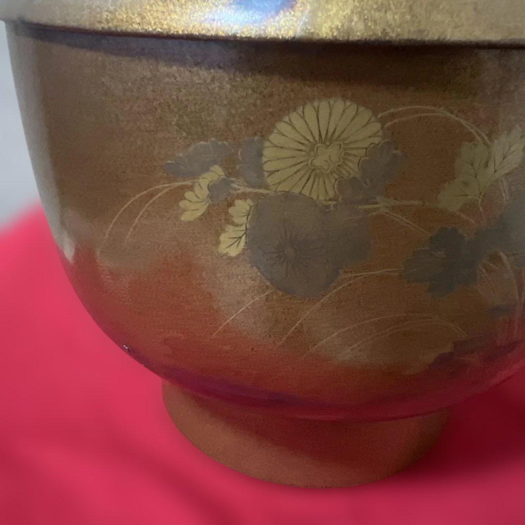 時代骨董品　古美術　梨子地蒔絵御菓子器