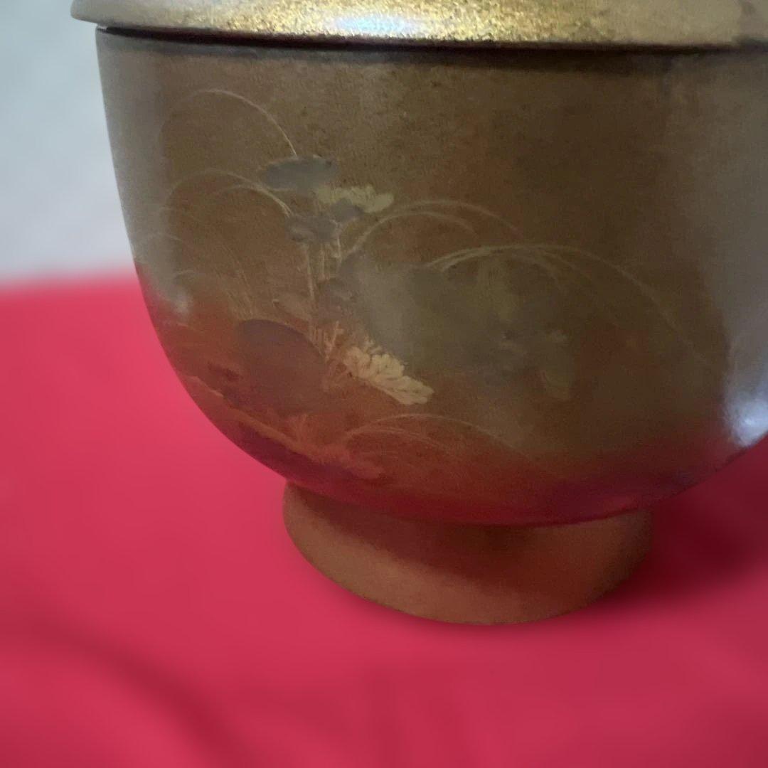 時代骨董品　古美術　梨子地蒔絵御菓子器