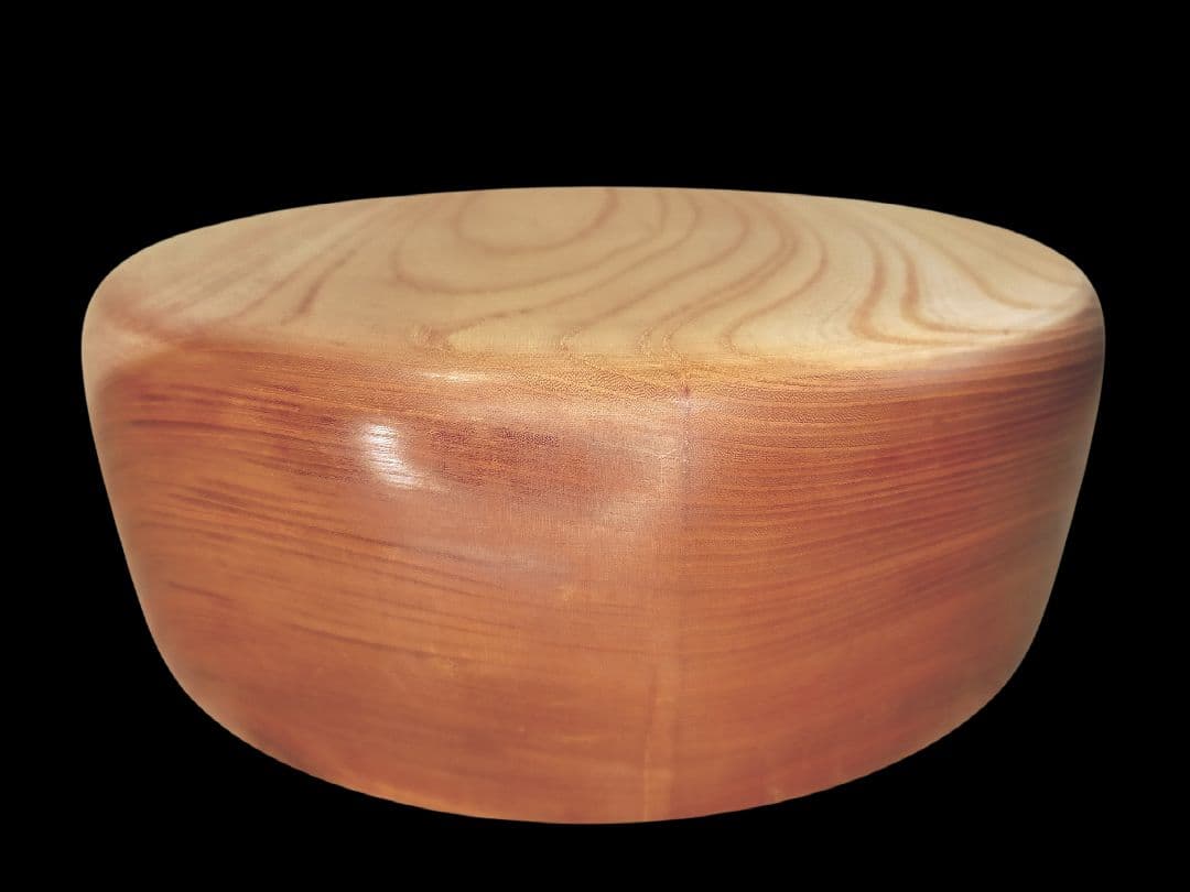 【未使用品】木目が美しい■木地茶櫃■