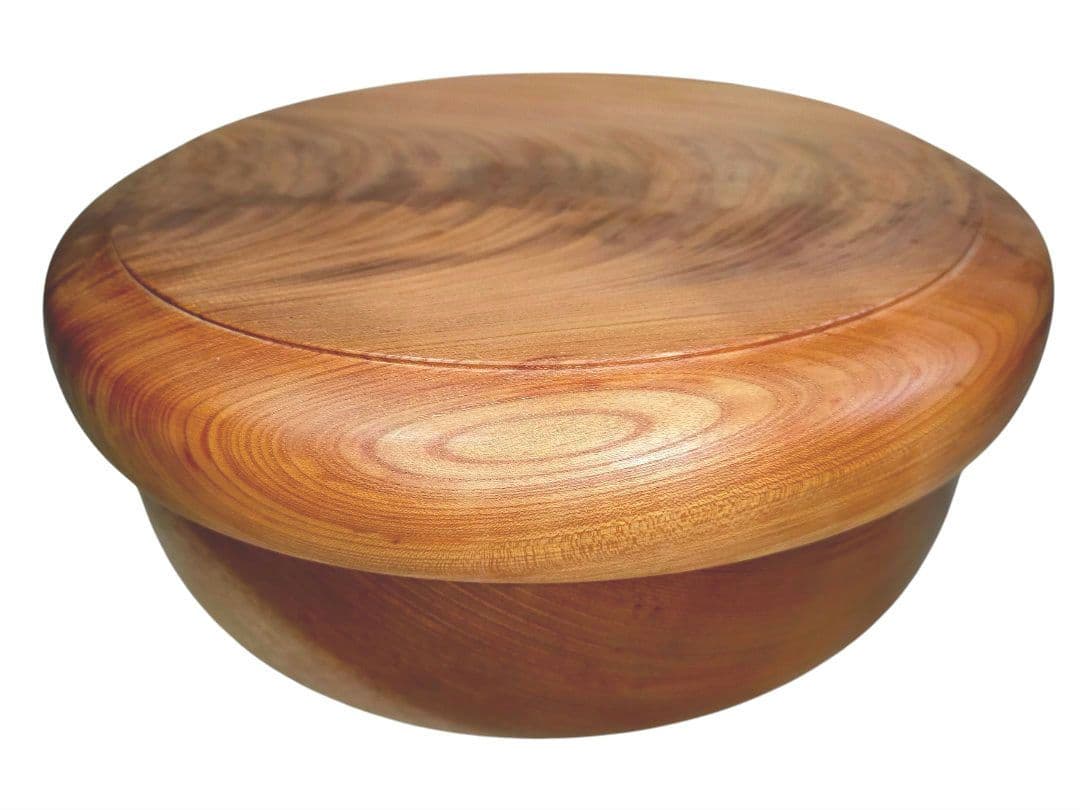 【未使用品】木目が美しい■木地茶櫃■