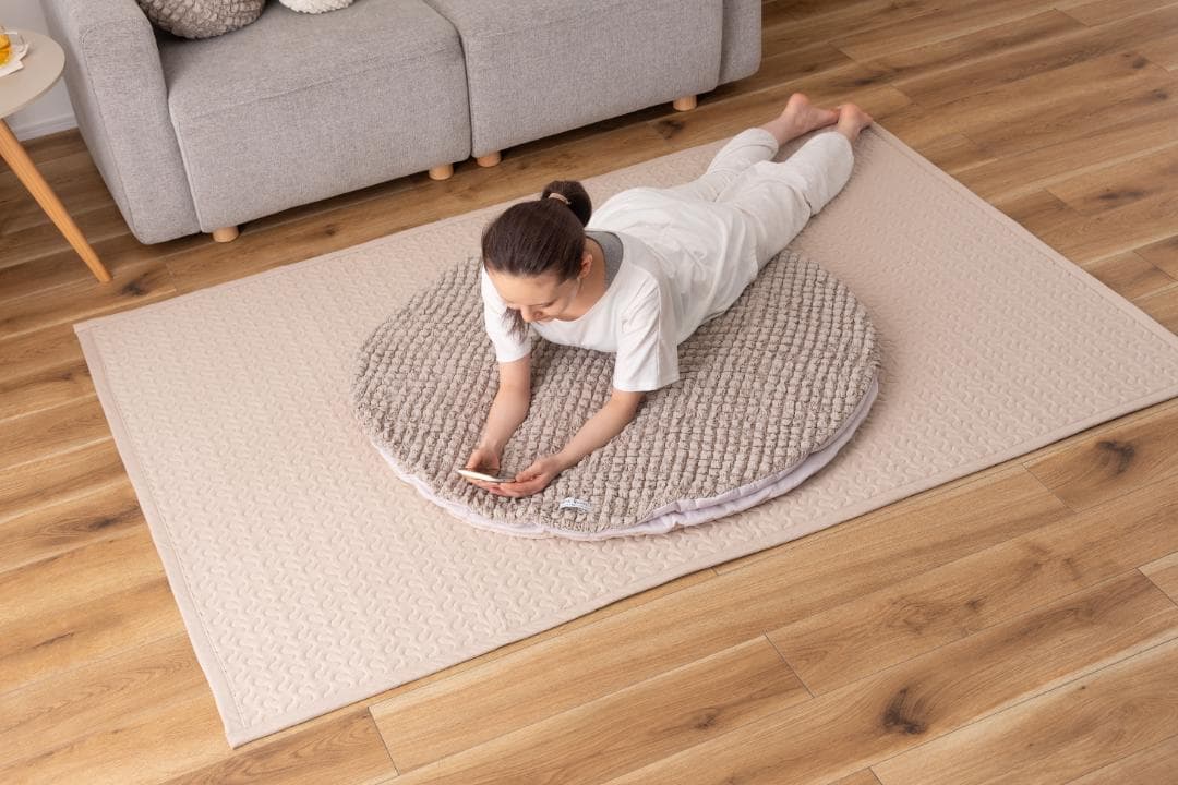 大きめ 冷感 入れる クッション マット ライトグレー GLK-203 N01